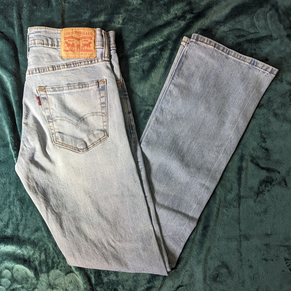 Levi's 527 Boot Cut Denim Blue Jeans Tag 28x32